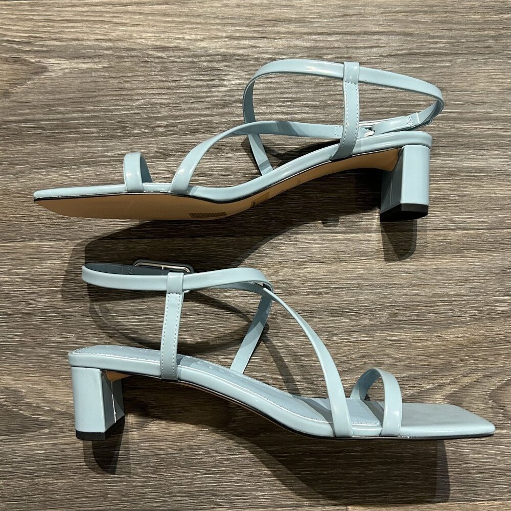 Katy Perry Size 10 41 Wandering Strappy Sandals Sky Blue Block Heels Y2K NEW